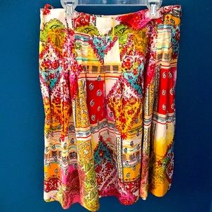 Multi colored cotton skirt. Medium